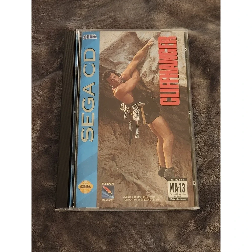 Cliffhanger (Sega CD, 1993) CIB BROKEN CASE